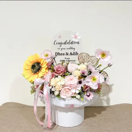 Bloom Box Akrilik Ucapan Wedding Padang Lawas Utara